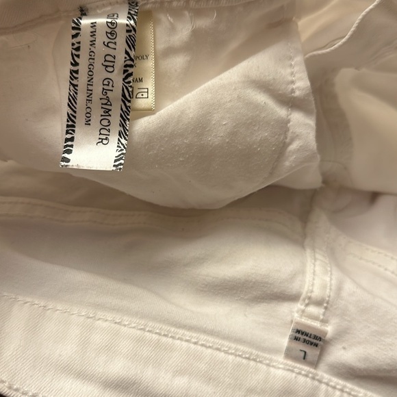 Giddy up Glamour White Jean skirt ECU size Large - Picture 4 of 6